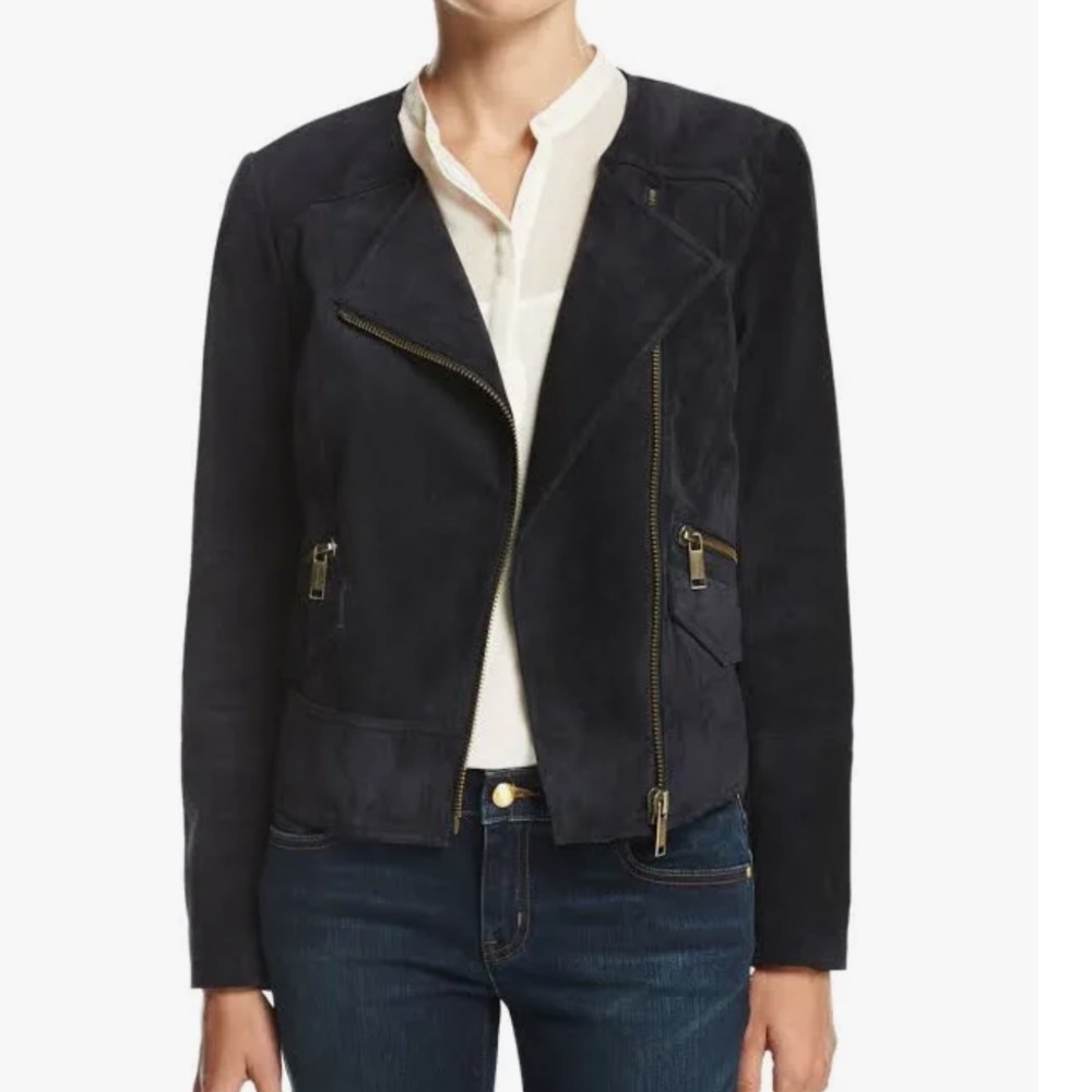 Michael Kors Suede Moto Jacket - Size XS